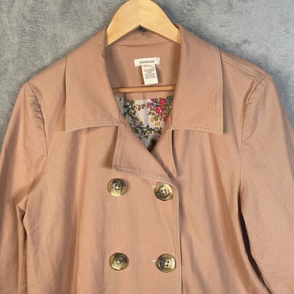 Sundance Trench Coat Large Double Breasted Normcore Timeless Boho Chic Capsule - Picture 4 of 14